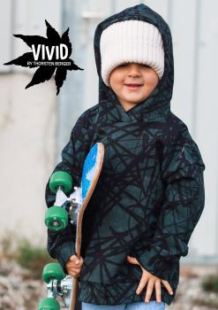 Preview: French Terry Kombi Anthrazit Linien von Thorsten Berger by Swafing